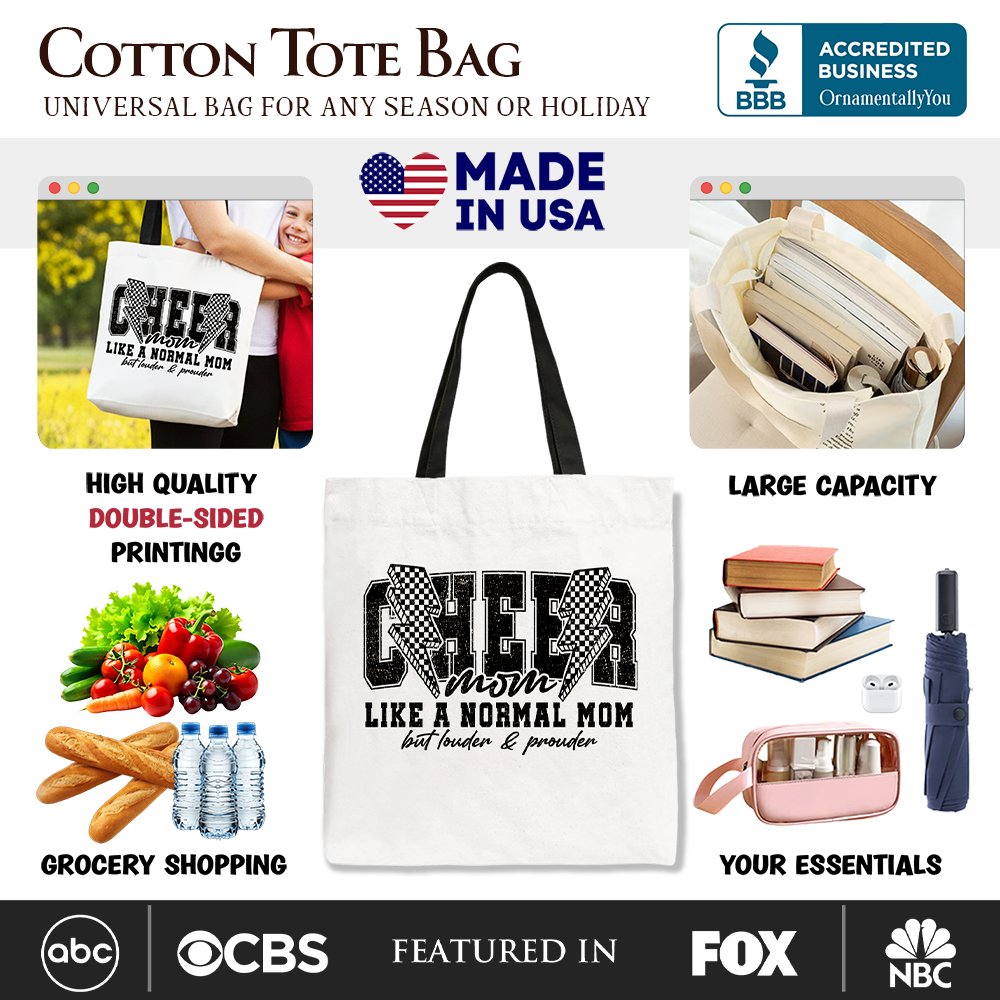 All star cheer mom tote bag with spacious interior and shoulder straps