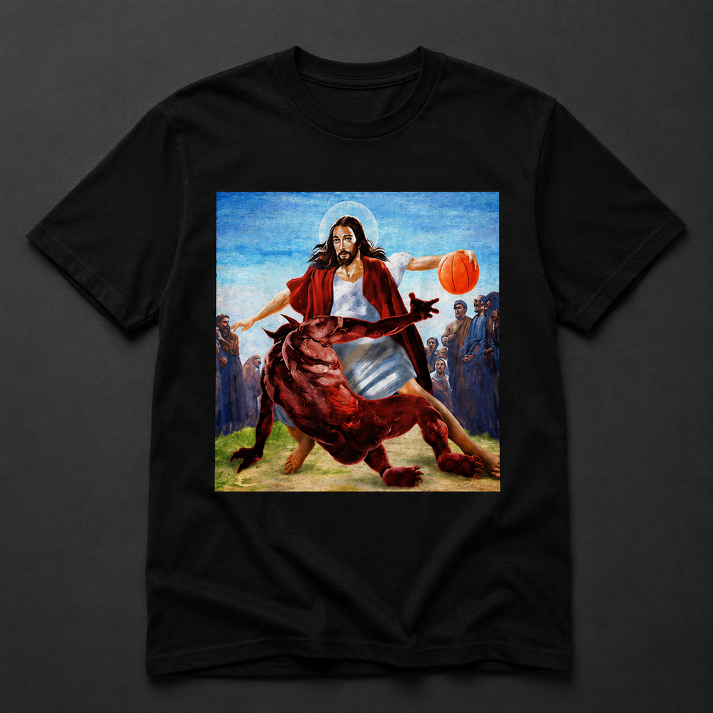 Jesus Crossover T-Shirt | Funny Christian Basketball Graphic Tee