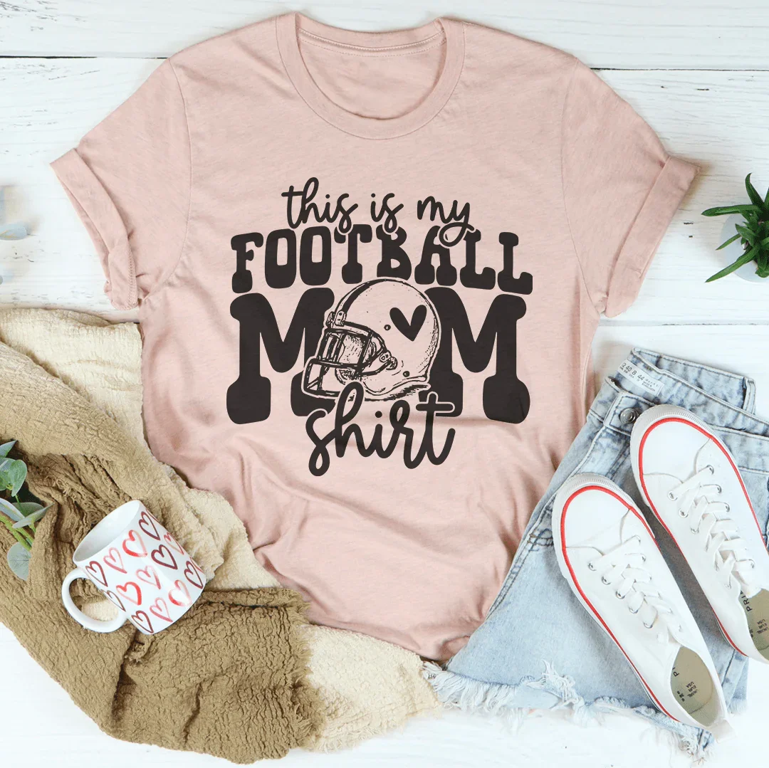This Is My Football Mom Shirt graphic tee for game days