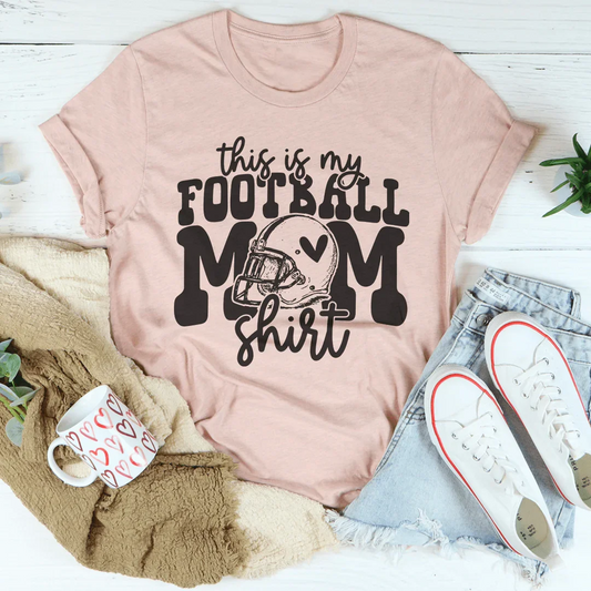 This Is My Football Mom Shirt graphic tee for game days
