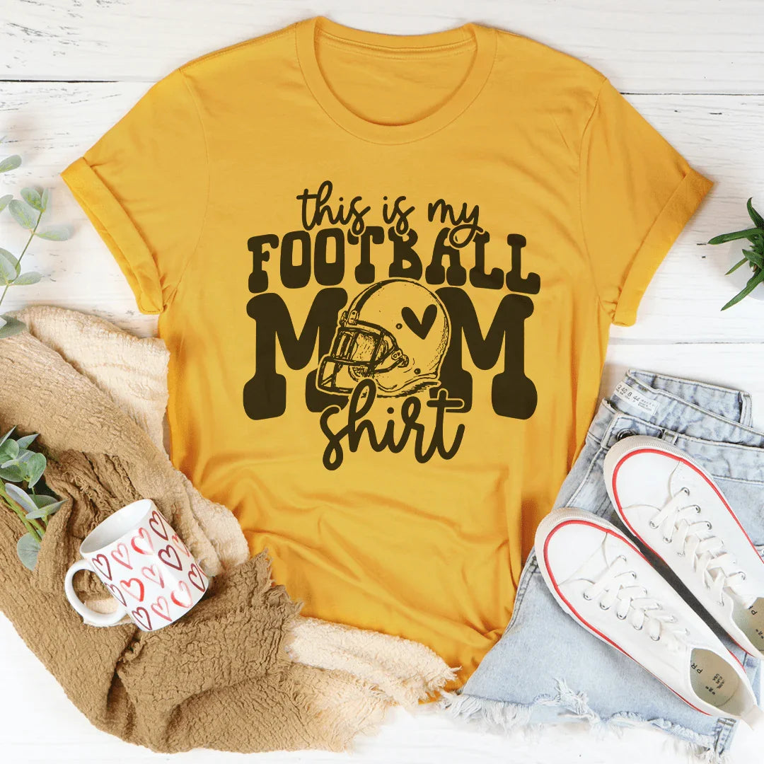 Football mom t shirt for Friday night lights and tailgates